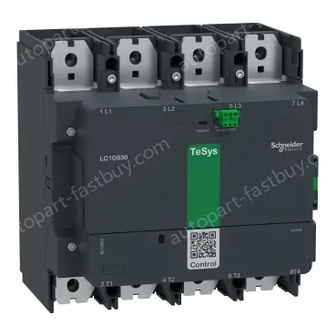 LC1G6304KUEN Contactor, high power, TeSys Giga 630, standard version, 4 pole/NO, AC-1 <=440V 1050A, 100-250VAC/DC coil