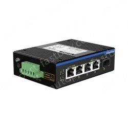 1 Port Gigabit SFP + 4 Ports Gigabit RJ45 Din-Rail Unmanaged Industrial Ethernet Switch