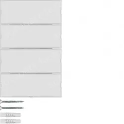 Push-button 4gang, lab. field, + RGB LED, int. temp. sensor, KNX - K.1, p.white