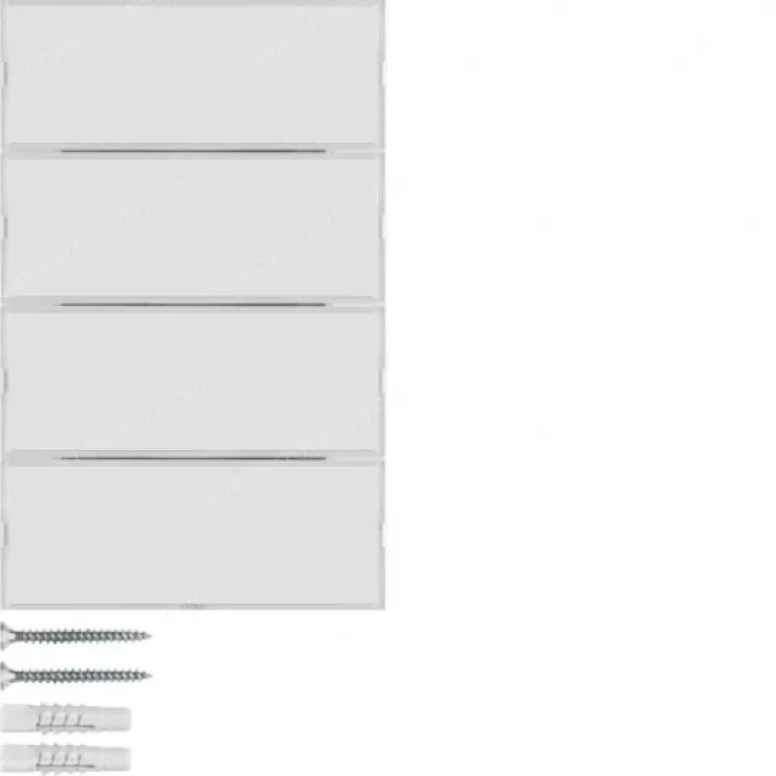 Push-button 4gang, lab. field, + RGB LED, int. temp. sensor, KNX - K.1, p.white
