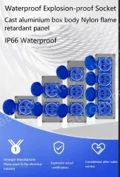 Explosion-proof cast aluminium quad 3-hole black