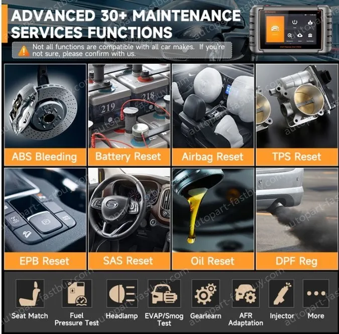 FOXWELL NT809TS OBD2 Automotive Full System Diagnostic Bidirectional Test TPMS Learn