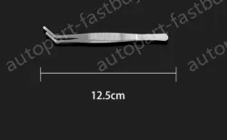 Stainless steel tweezers Curved round head (thick) 12.5cm