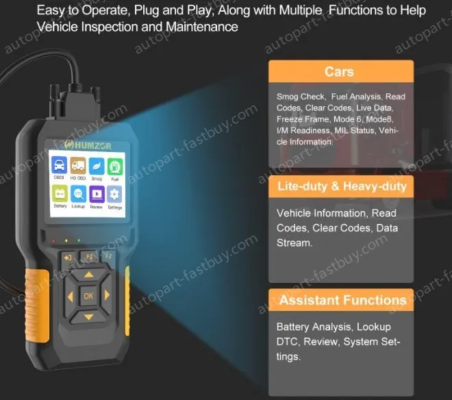 NexzCheck 601 Automotive and Truck OBD Reading Card