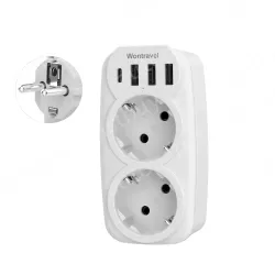 Europe plug USB C charging wall socket