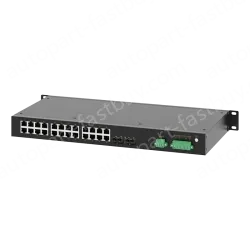 2 Ports 100M F(x) + 24 Ports 10/100M T(x) Rack-mount Unmanaged Industrial Ethernet Switch