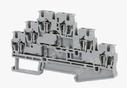Manufacturer's three-layer terminal spring connection gray ST terminal block ST2.5-3 spring cage terminal block