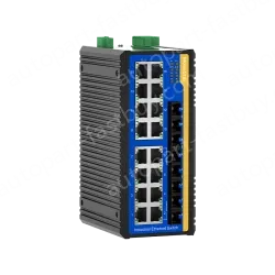 4 Ports 100M F(x) + 16 Ports 10/100M T(x) Din-Rail Unmanaged Industrial Ethernet Switch