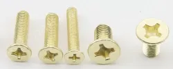Golden Flat Head Screws M6*130