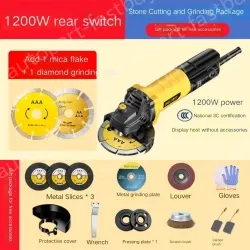 Slotted 1200W rear switch stone cutting and grinding