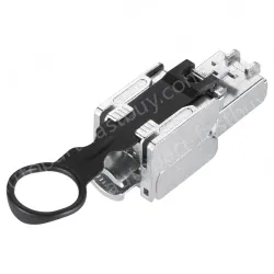 Category 6 shielded industrial network crystal head