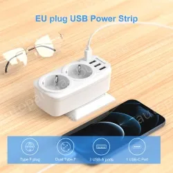 Europe plug USB C charging wall socket
