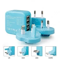 B2C hot sale Travel adapter multi socket for global use KRUSB-WLG3336B