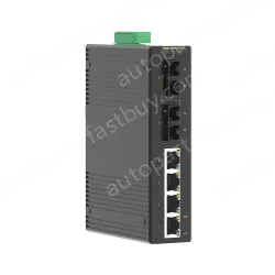 2 Ports 100M F(x) + 4 Ports 10/100M T(x) Din-Rail Unmanaged Industrial Ethernet Switch
