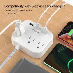 Surge Protector Power Strip 3AC Outlets
