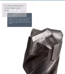 Four-pit 5 series rotary hammer drill bit 12x100x160