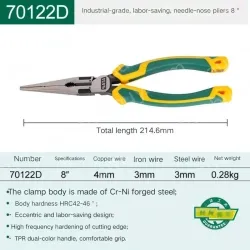 70122D/8 inch needle-nose pliers labor-saving type