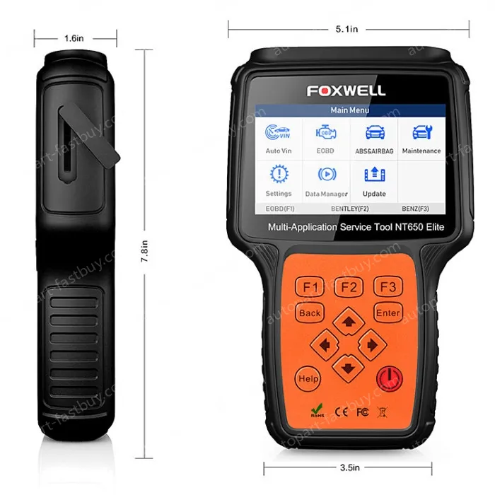 FOXWELL NT650 elite OBD2 Automotive ScannerABS SRS DPF