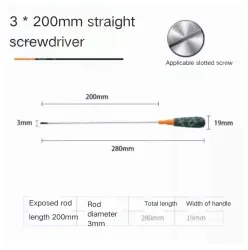 Slotted screwdriver 3*200