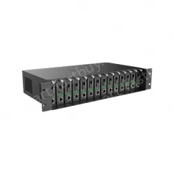 14-slot fiber optic transceiver chassis