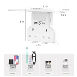 UK wall outlet extender