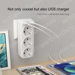 EU plug extension wall socket