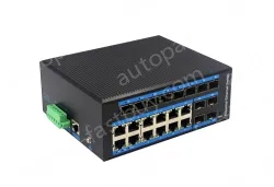 12-port 10/100/1000BASE-TX+12 SFP Managed Industrial PoE Switch