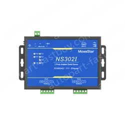 2 Ports RS485/422 Serial to 100M Ethernet Opto-isolated Server