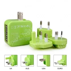 B2C hot sale Travel adapter multi socket for global use KRUSB-WLG3336B