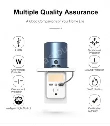 USB wall mountable outlet shelf