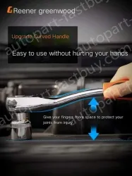 Upgraded 72-tooth bent handle auto repair 61-piece set