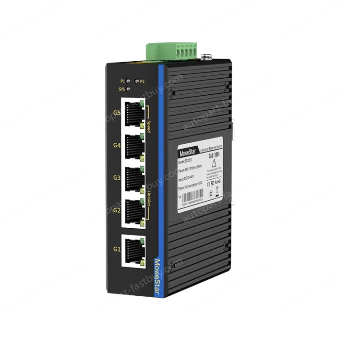 5 Ports Gigabit T(x) Din-Rail Unmanaged Industrial Ethernet Switch