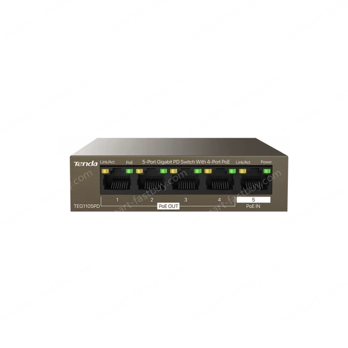 5-Port Gigabit PD Switch With 4-Port PoE