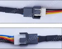 PWM one-point temperature control cooling fan extension cable 1in 1out