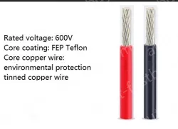Teflon Wire Cable 13AWG Black 19 cores