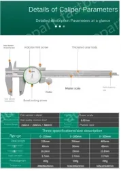 Caliper with table 0-200mm 91522