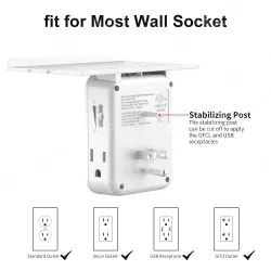 USB wall mountable outlet shelf