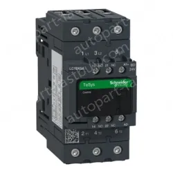 LC1D65ABD IEC contactor, TeSys Deca, nonreversing, 65A, 40HP at 480VAC, up to 100kA SCCR, 3 phase, 3 NO, 24VDC coil, open style