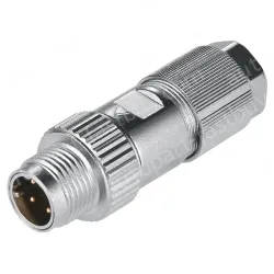 M12 D-Code 4 Pin Male Connector