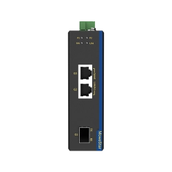 1 Port Gigabit SFP + 2 Ports Gigabit RJ45 Din Rail industrial media converter