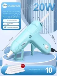 20W children's blue glue gun + 10 glue sticks