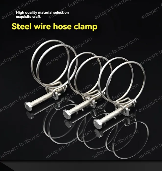 Double steel wire hose clamp 201 material 51-57*3 [wire diameter]