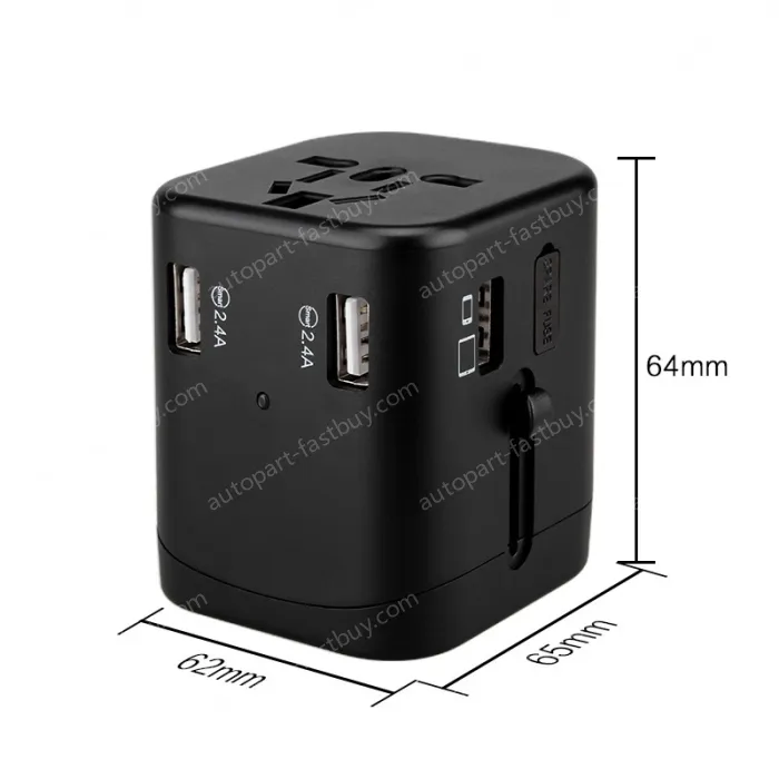 Universal travel adapter with 4 USB KRUSB-WLG3321B