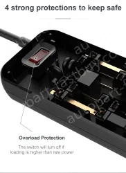 12 AC Outlets Surge Protector Power Strip