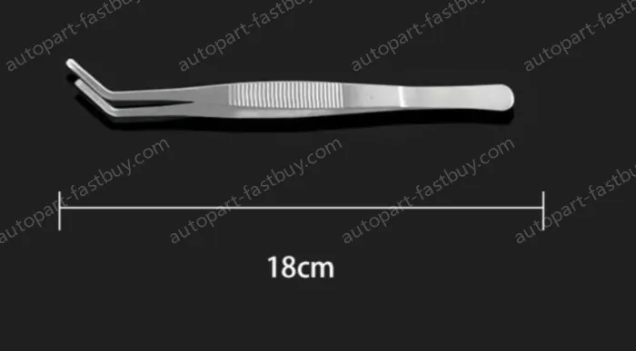 Stainless steel tweezers Curved round toe (thick) 18cm