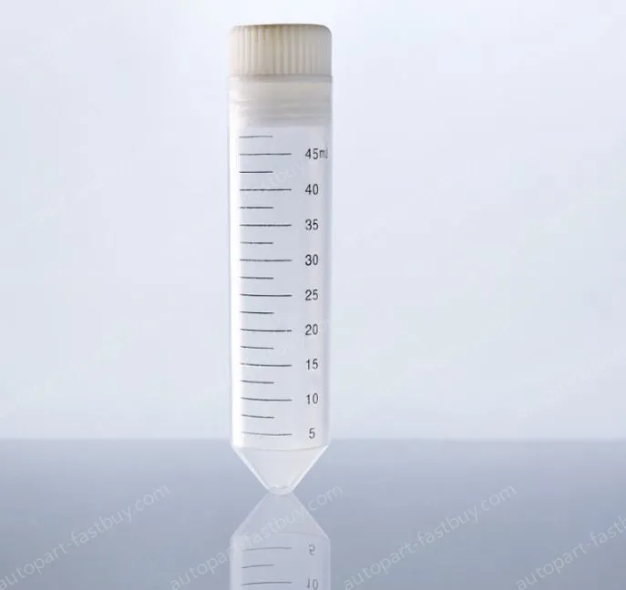 50ml straight round bottom - transparent screw caps 50pcs