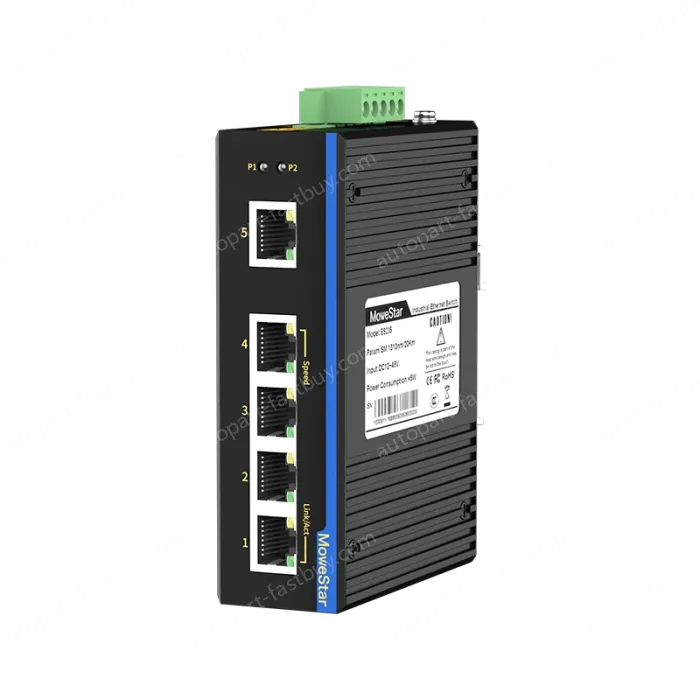 5 Ports 10/100M T(x) Din-Rail Unmanaged Industrial Ethernet Switch