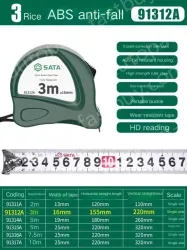 ABS drop resistance 3m ruler width 16mm-91312A