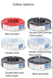 Cabinet Light Power Cord 18AWG (34/0.14TS) Black print white section