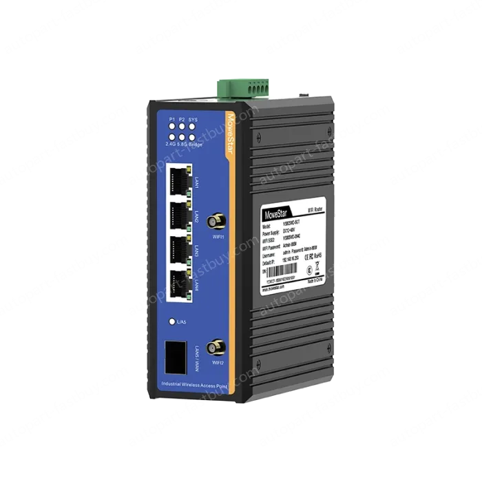 1 Port Gigabit SFP + 4 Ports Gigabit RJ45 Din-Rail Dual Band Wi-Fi6 Wireless Router